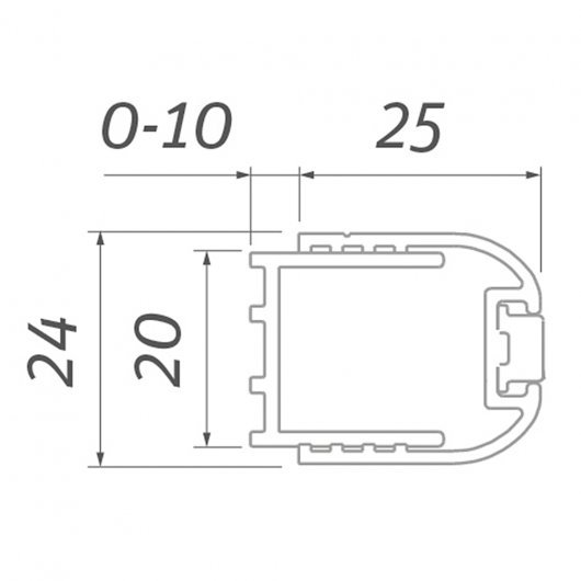 Technical drawing of profiles set