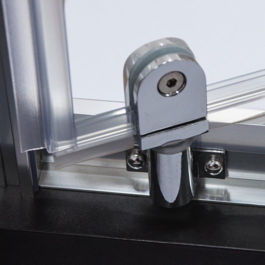 Lower swivel hinges in chrome finish